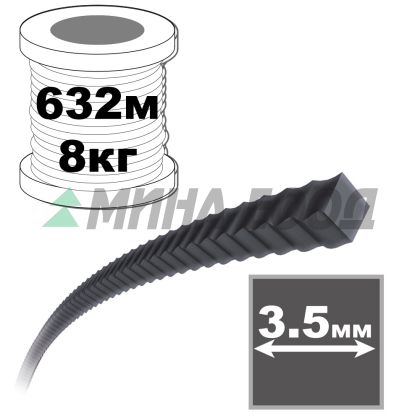 Корда -  Platinum Cut квадратна 3.5мм 632м