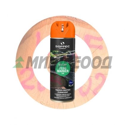 Флуорисцентен спрей-боя за маркиране на дървета