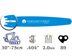 Шина 75см (.404" - 2,0мм) - IGGESUND OPEN END